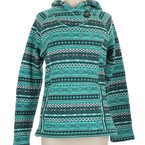 Super Cozy Patterned Green Hoodie